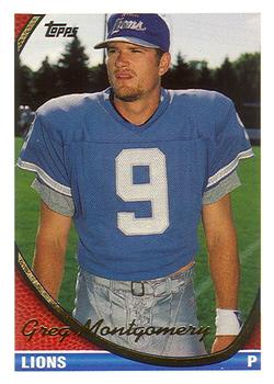 Greg Montgomery Detroit Lions 1994 Topps NFL #598